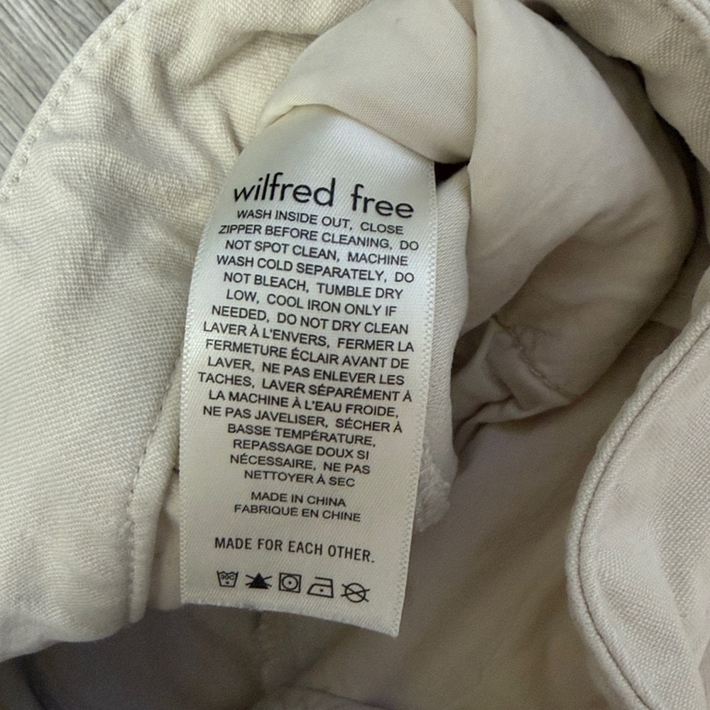 Wilfred Slim Barrel Leg Cream Pants - Picture 6 of 7